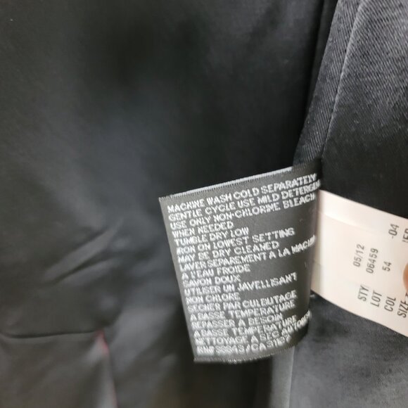 DKNY Wool Blend Trench Coat Women's Medium Red Ruffle Waterproof NWT - Picture 12 of 14